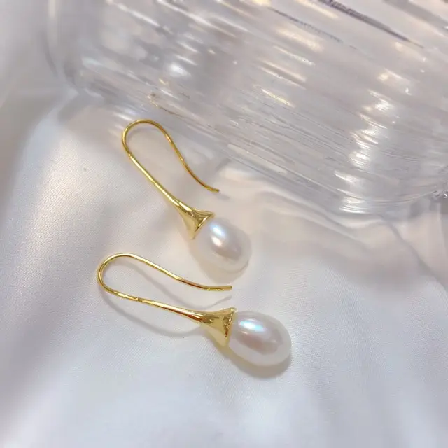 Real Pearl Earrings for Women Elegant Goddess All Match - Image 2