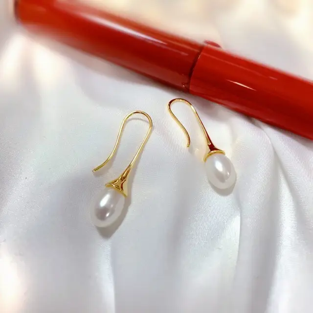Real Pearl Earrings for Women Elegant Goddess All Match - Image 3