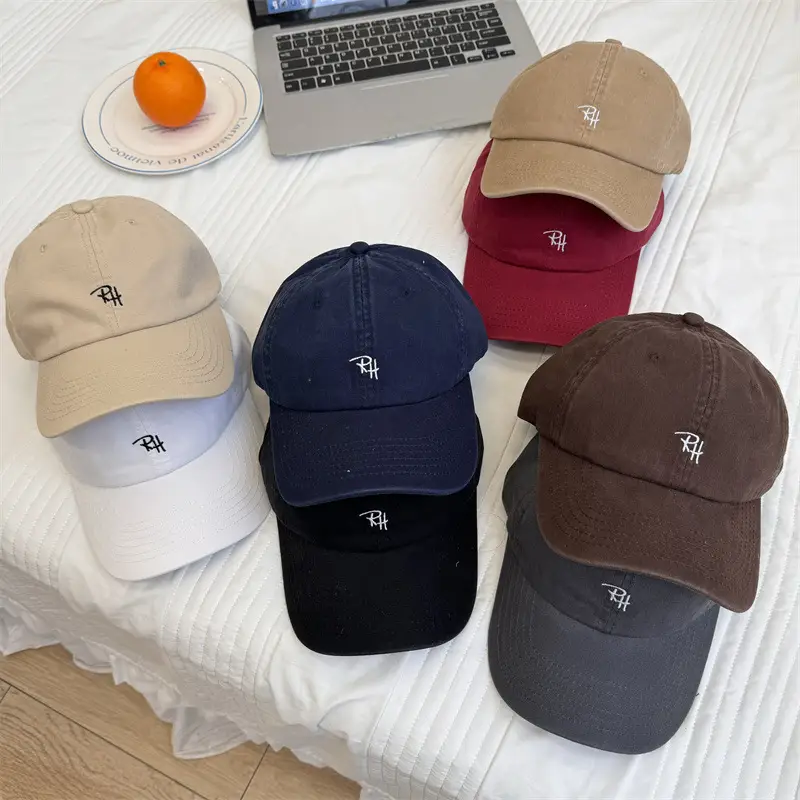 Men Navy Blue Baseball Cap with Embroidered Logo