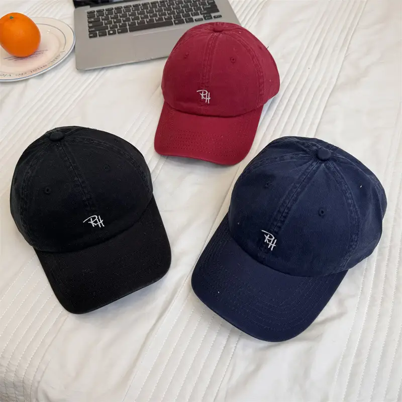 Men Navy Blue Baseball Cap with Embroidered Logo