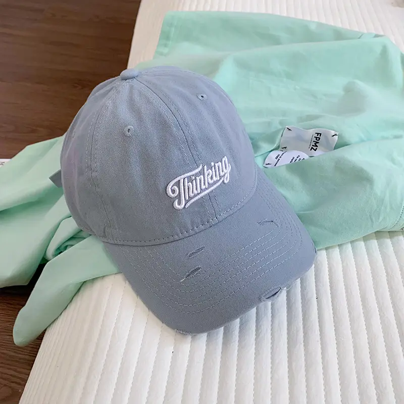 Glacier Blue Women's Embroidered Peaked Cap - Image 4