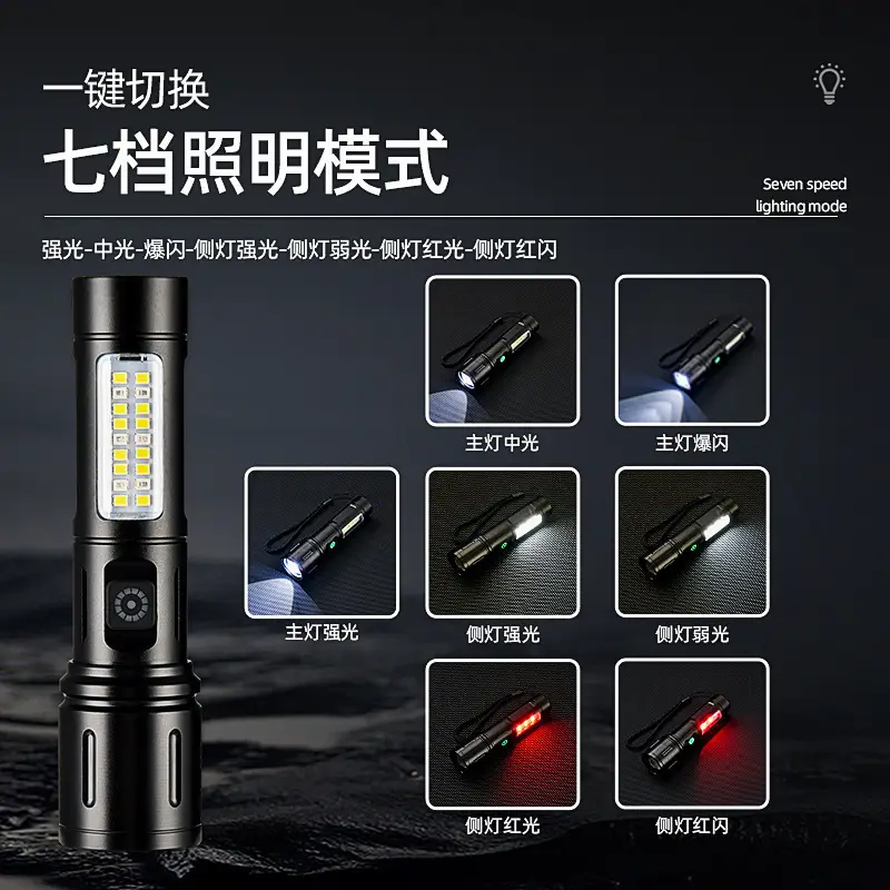 Rechargeable Laser Cannon Outdoor Flashlight with USB Cable - Image 4