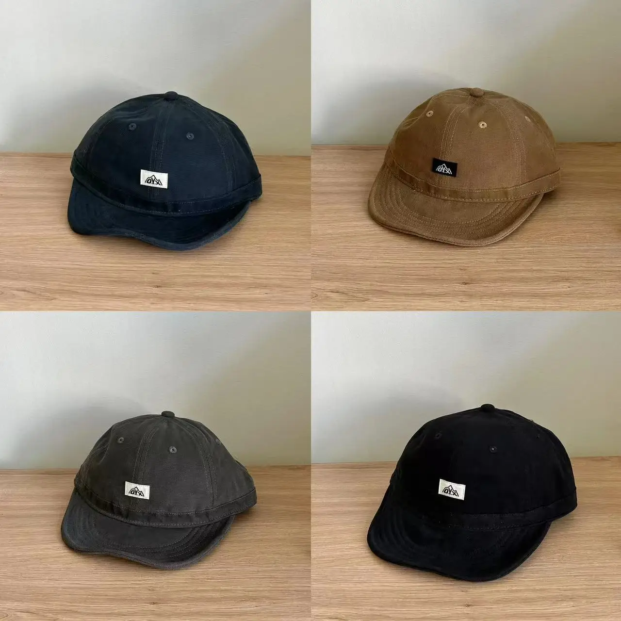 Men Retro Cap Black Brown Grey No Brand Tag - Image 7