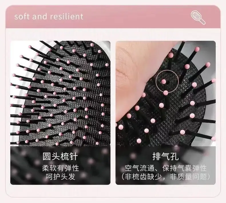 Green Hair Brush with Air Vent & High Cranial Design — feature 10