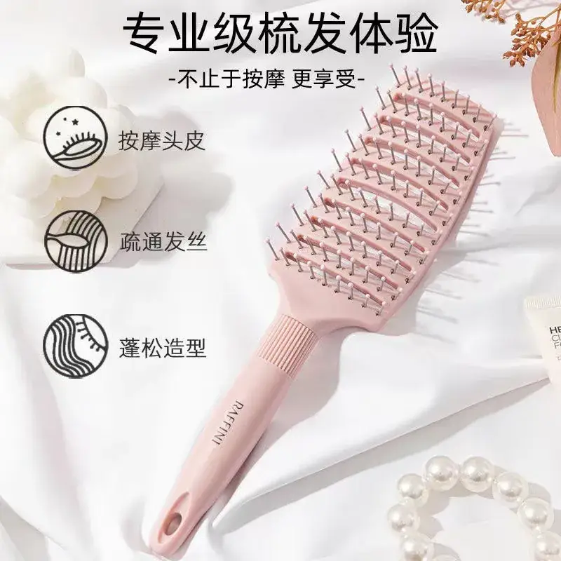 Green Hair Brush with Air Vent & High Cranial Design — feature 14