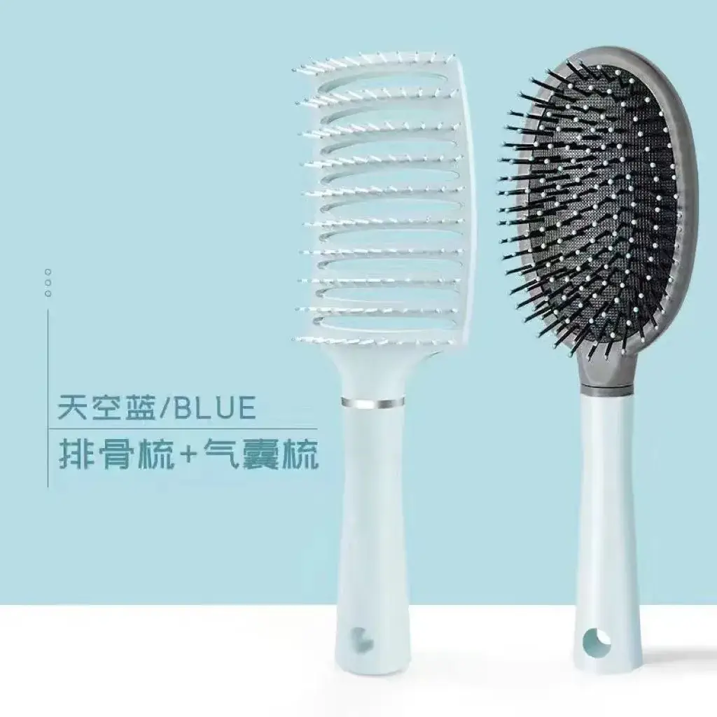 Green Hair Brush with Air Vent & High Cranial Design