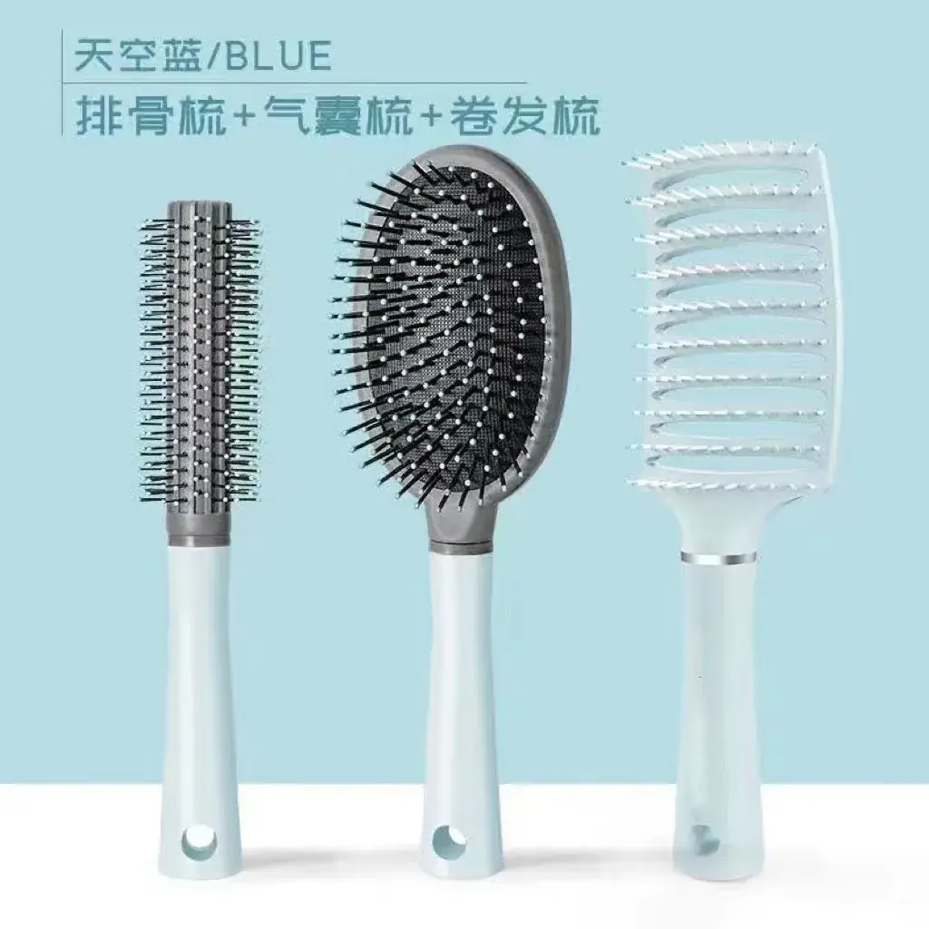 Green Hair Brush with Air Vent & High Cranial Design