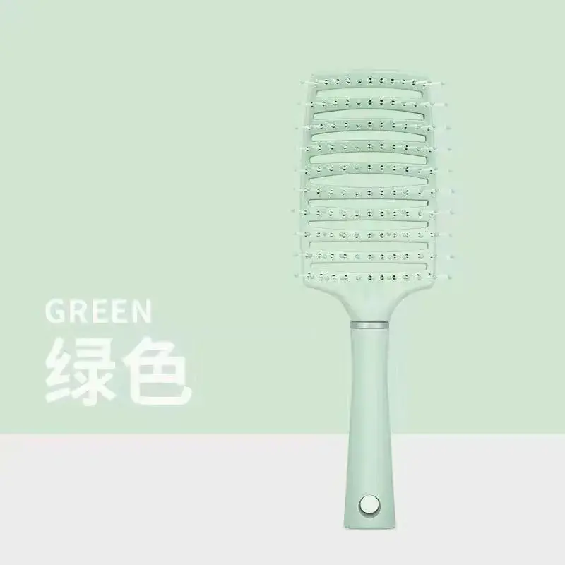 Green Hair Brush with Air Vent & High Cranial Design