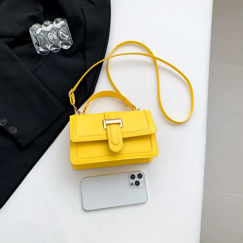 Yellow French Niche Shoulder Messenger Bag for Women