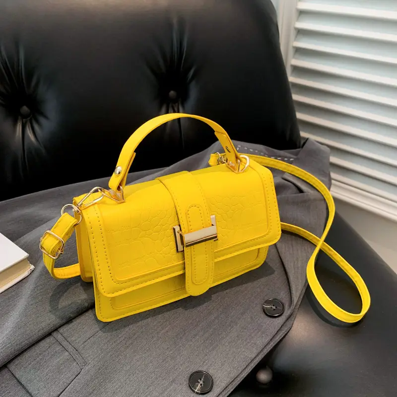 Yellow French Niche Shoulder Messenger Bag for Women