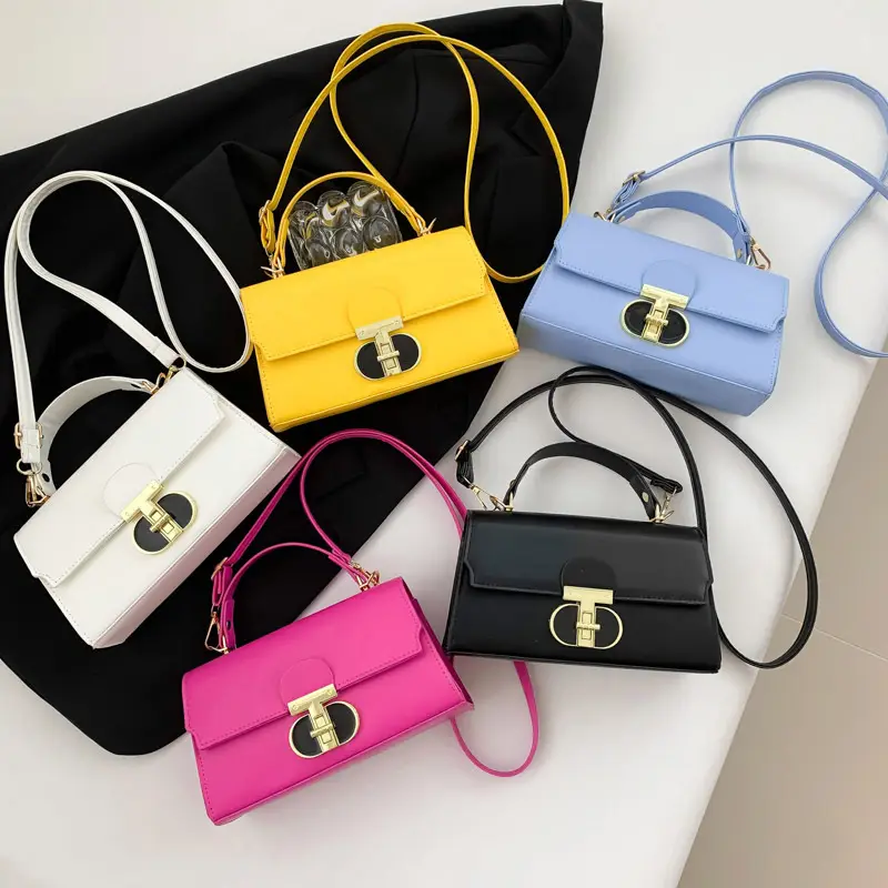 Black Lock Shoulder Messenger Bag for Women - Image 6