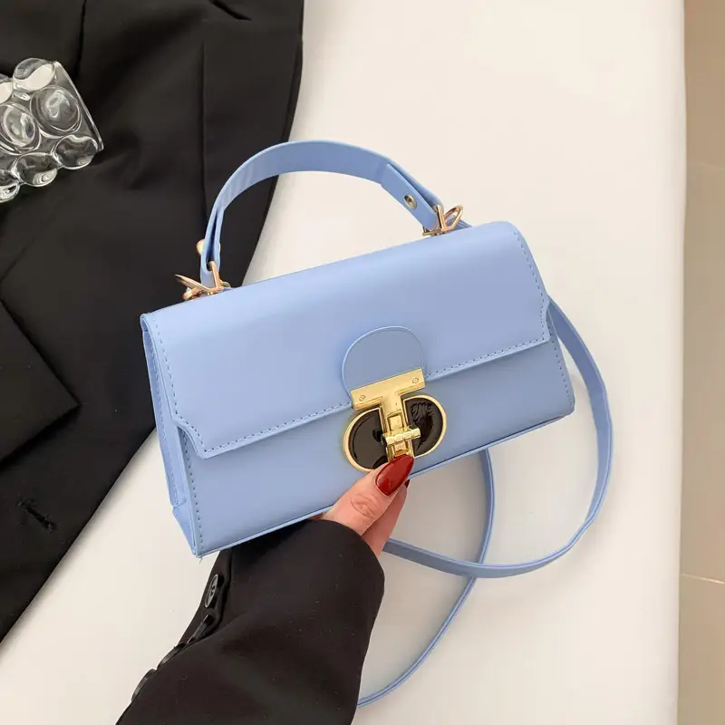 Black Lock Shoulder Messenger Bag for Women - Image 9
