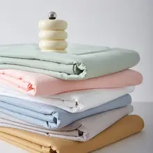 Solid Color Encrypted Lenzing Tencel Fitted Sheet Single Piece Summer Ice Silk Lyocell Bed Cover Set Bed Sheet Duvet Cover — feature 6
