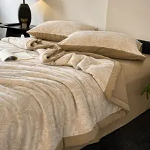 Solid Color Encrypted Lenzing Tencel Fitted Sheet Single Piece Summer Ice Silk Lyocell Bed Cover Set Bed Sheet Duvet Cover — feature 8