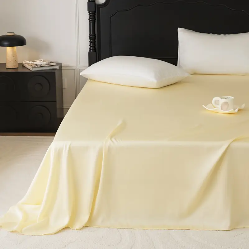 Solid Color Encrypted Lenzing Tencel Fitted Sheet Single Piece Summer Ice Silk Lyocell Bed Cover Set Bed Sheet Duvet Cover