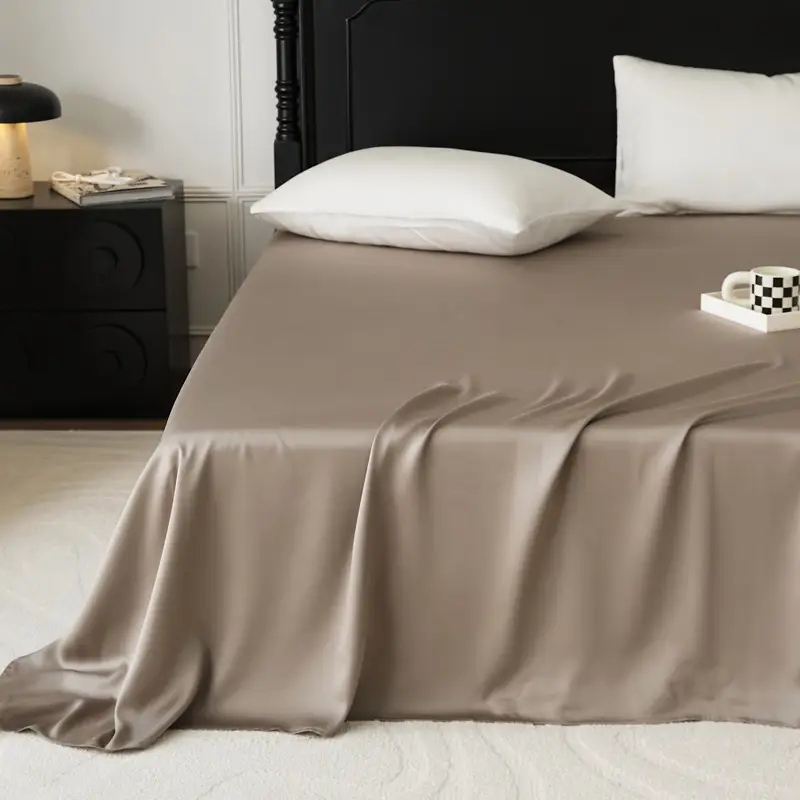 Solid Color Encrypted Lenzing Tencel Fitted Sheet Single Piece Summer Ice Silk Lyocell Bed Cover Set Bed Sheet Duvet Cover