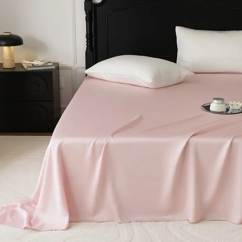 Solid Color Encrypted Lenzing Tencel Fitted Sheet Single Piece Summer Ice Silk Lyocell Bed Cover Set Bed Sheet Duvet Cover