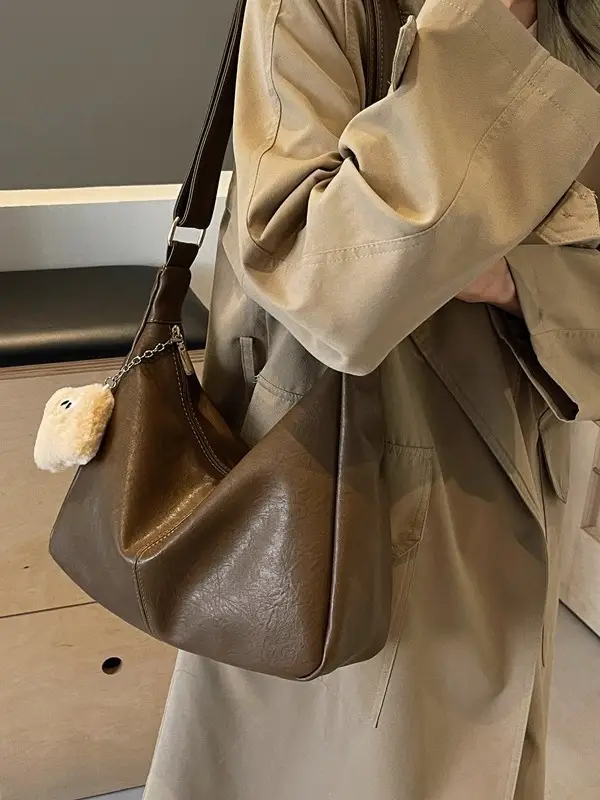 Women Retro Crossbody Tote Bag Soft Leather 2024 - Image 7