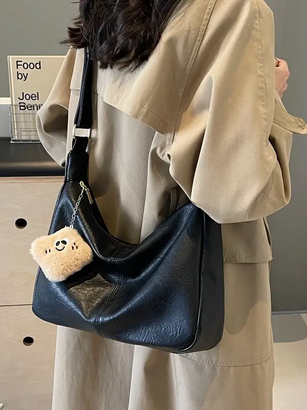 Women Retro Crossbody Tote Bag Soft Leather 2024 - Image 8