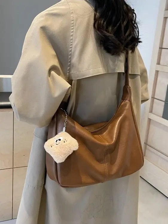 Women Retro Crossbody Tote Bag Soft Leather 2024 - Image 9
