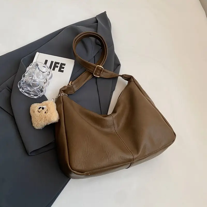 Women Retro Crossbody Tote Bag Soft Leather 2024 - Image 4
