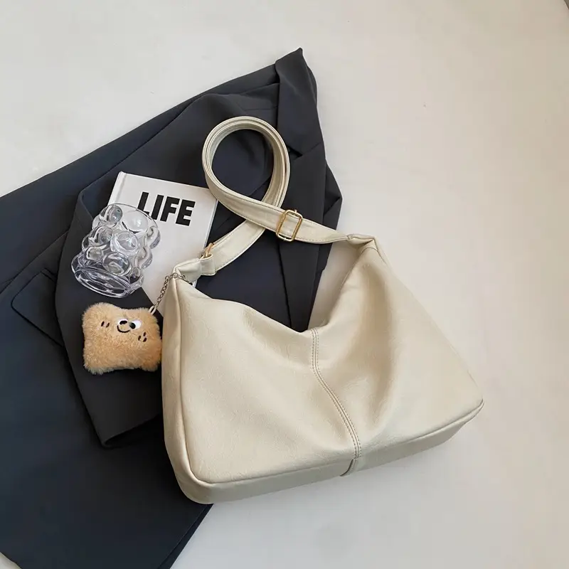 Women Retro Crossbody Tote Bag Soft Leather 2024 - Image 5
