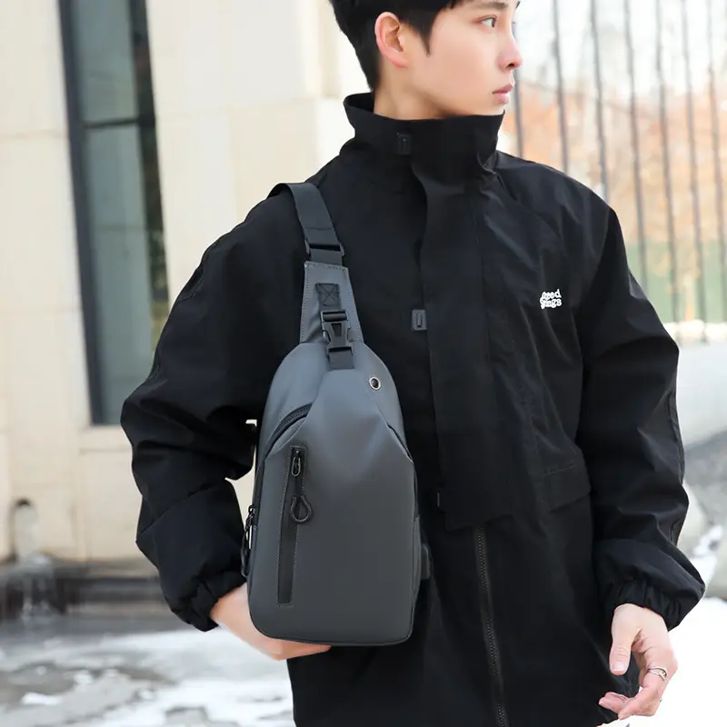 Men's Black Crossbody Bag for Office & Travel