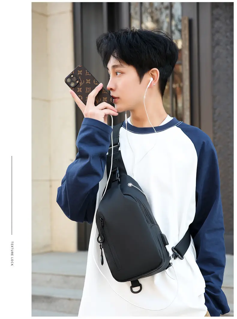 Men's Black Crossbody Bag for Office & Travel — feature 30