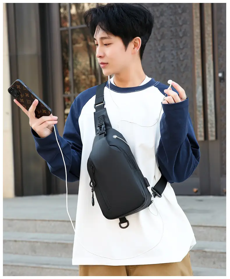 Men's Black Crossbody Bag for Office & Travel — feature 31