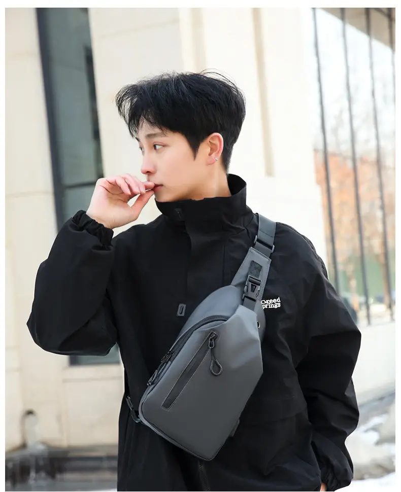 Men's Black Crossbody Bag for Office & Travel — feature 39