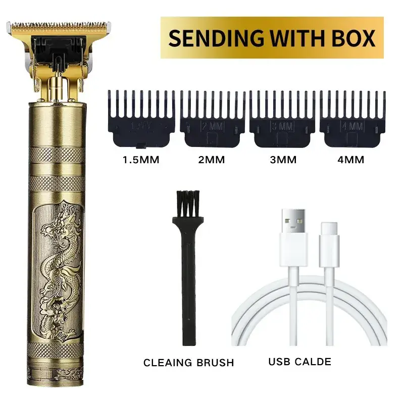 USB Rechargeable Gold Hair Clipper Shaver — feature 1