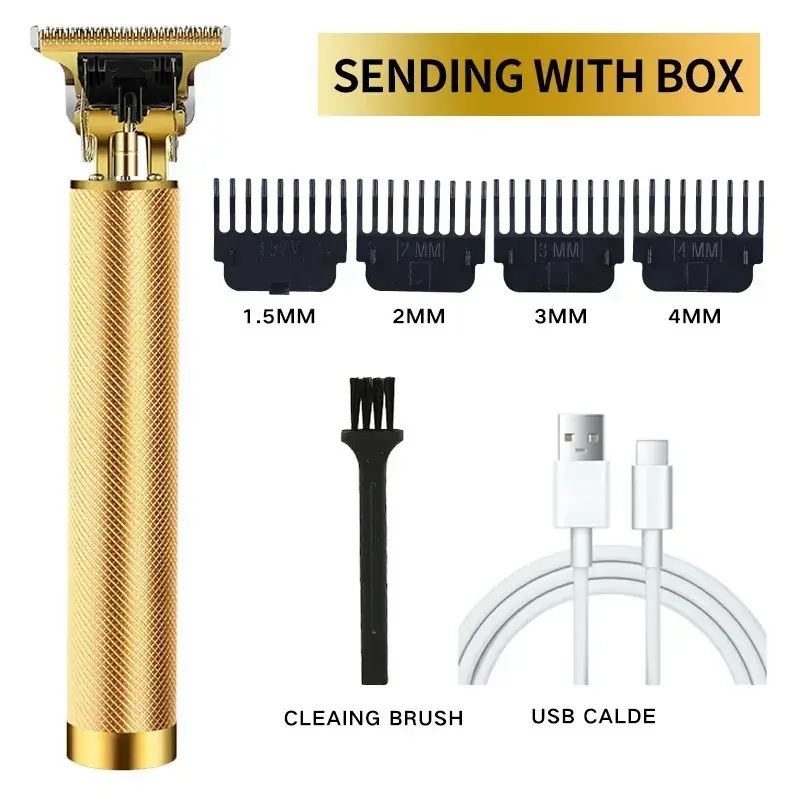 USB Rechargeable Gold Hair Clipper Shaver — feature 4