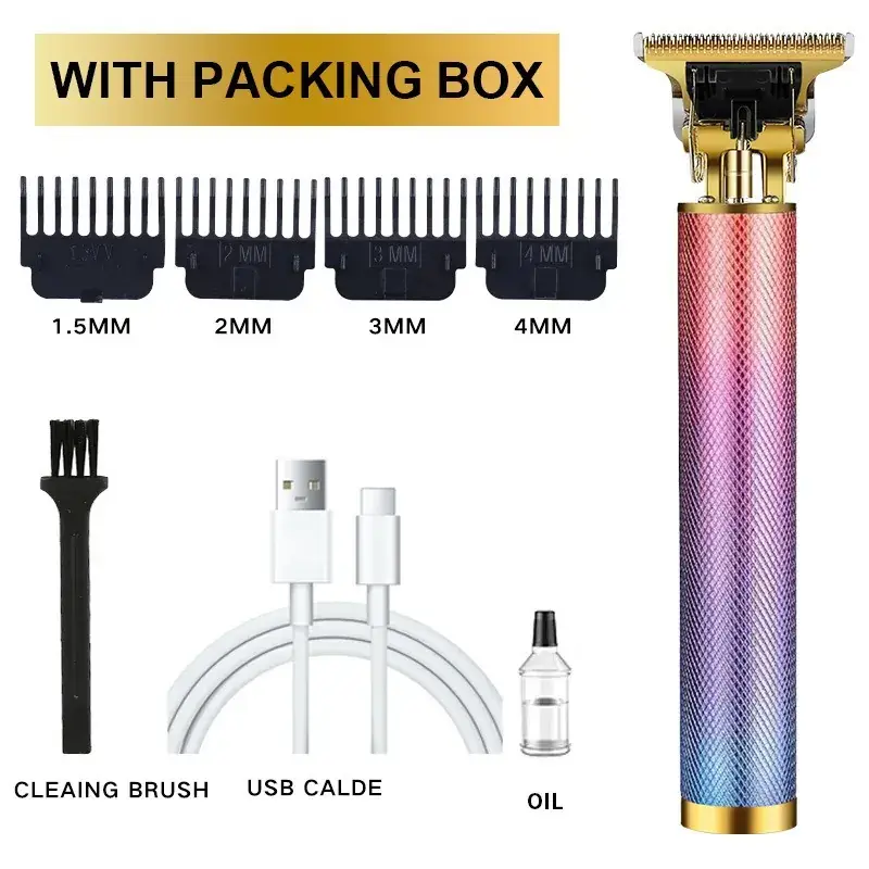 USB Rechargeable Gold Hair Clipper Shaver - Image 7