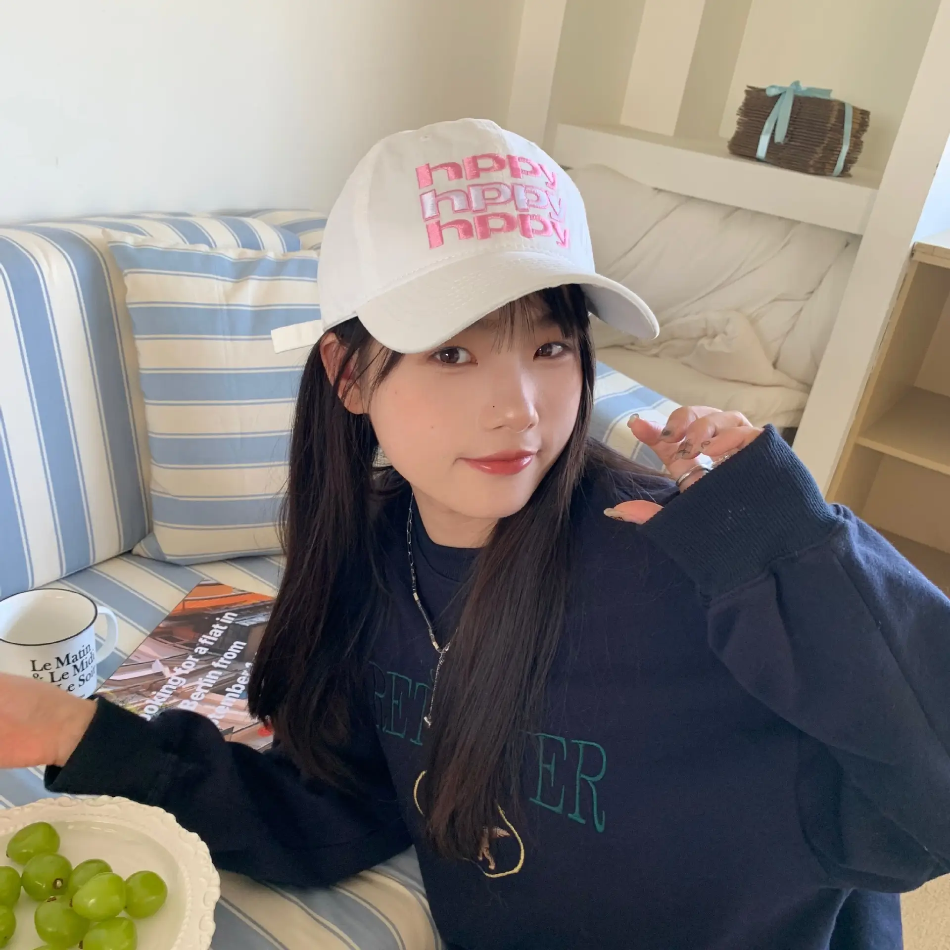 Women Retro Letter Cap Wide Brim Baseball Cap - Image 12