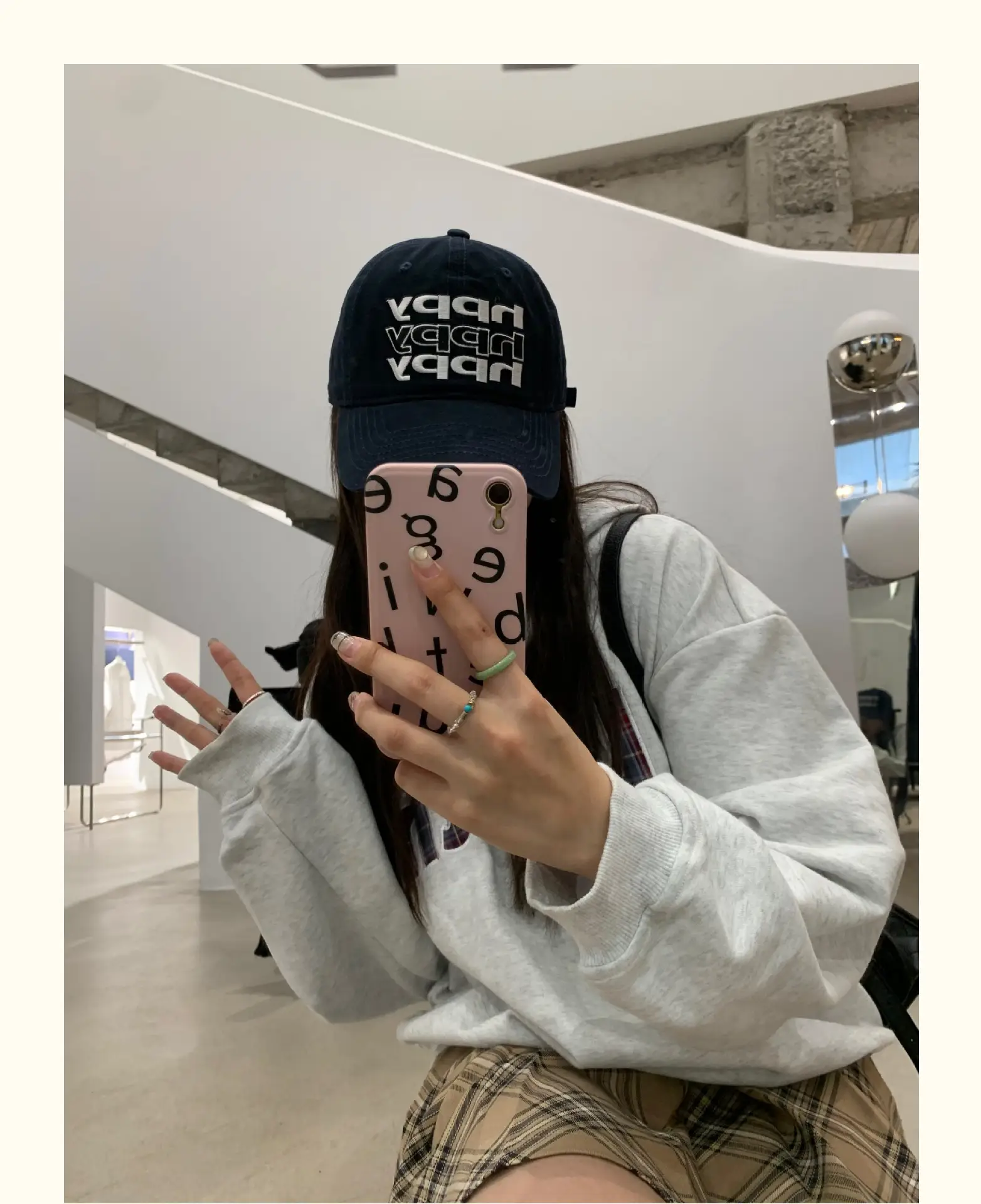 Women Retro Letter Cap Wide Brim Baseball Cap — feature 1