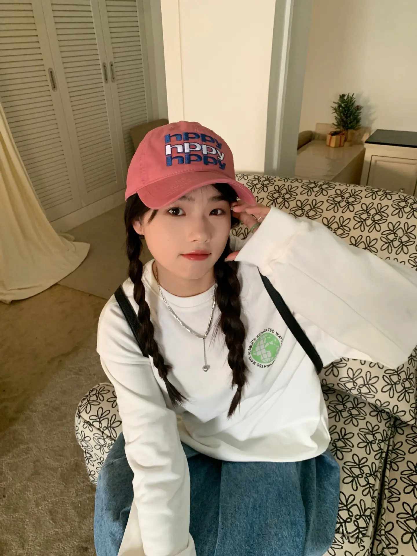 Women Retro Letter Cap Wide Brim Baseball Cap — feature 12
