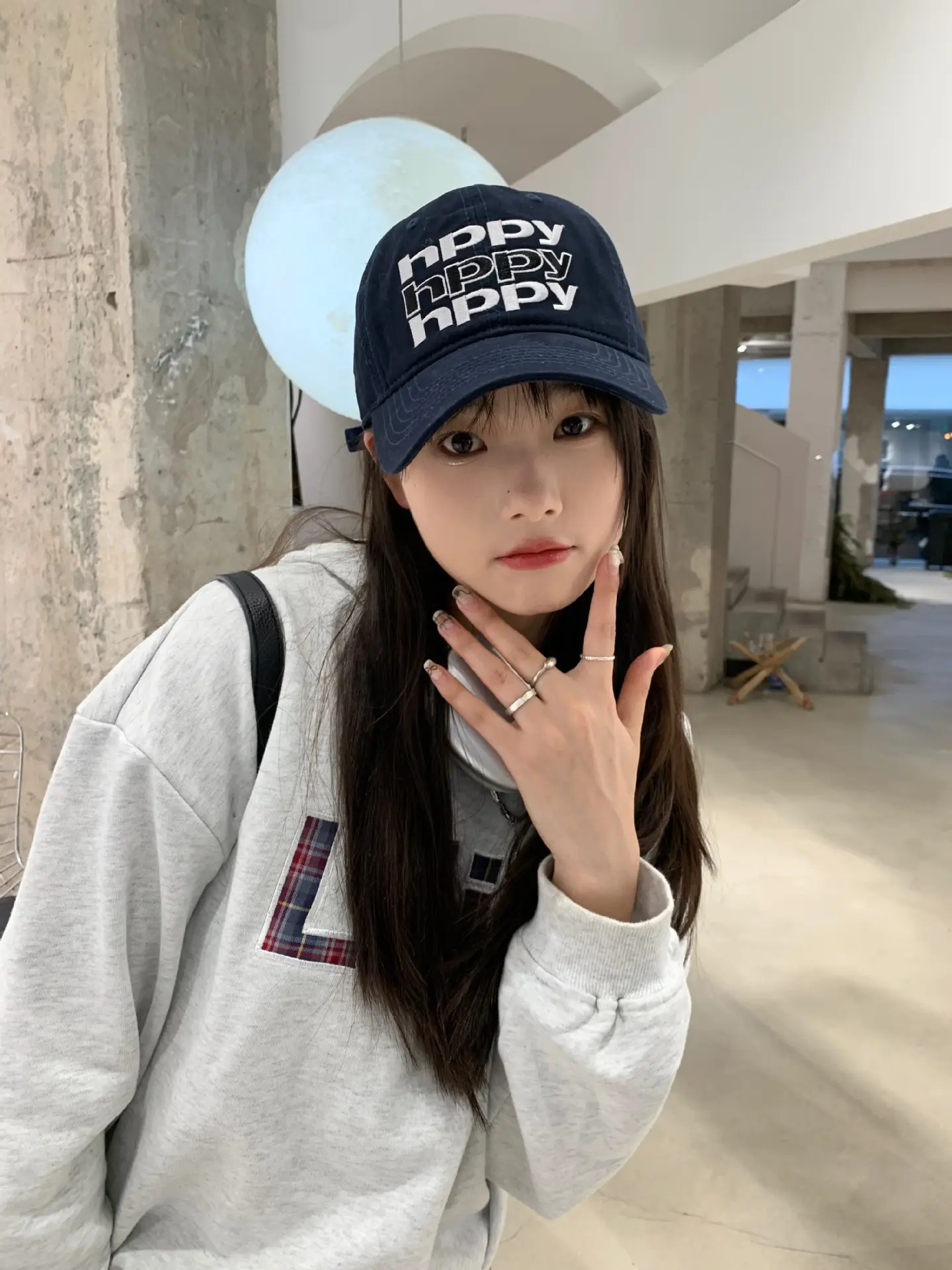 Women Retro Letter Cap Wide Brim Baseball Cap — feature 16