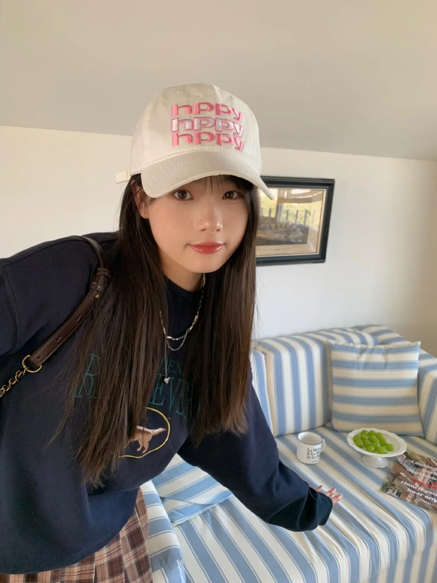 Women Retro Letter Cap Wide Brim Baseball Cap — feature 4