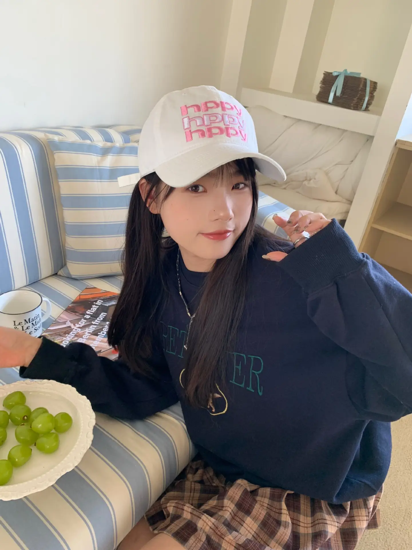 Women Retro Letter Cap Wide Brim Baseball Cap — feature 6