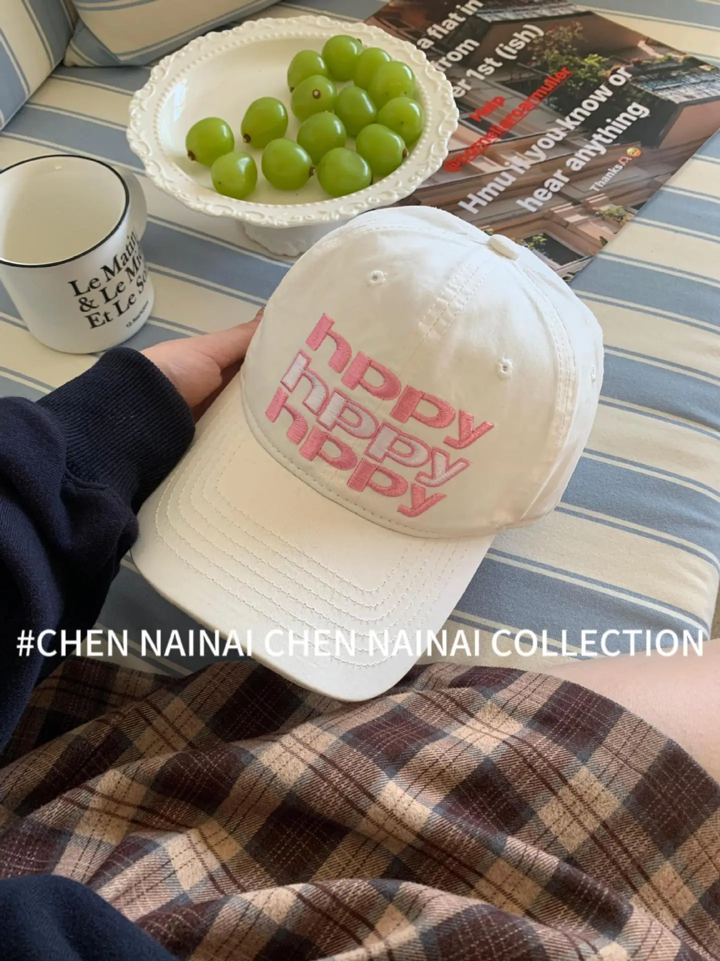 Women Retro Letter Cap Wide Brim Baseball Cap — feature 8