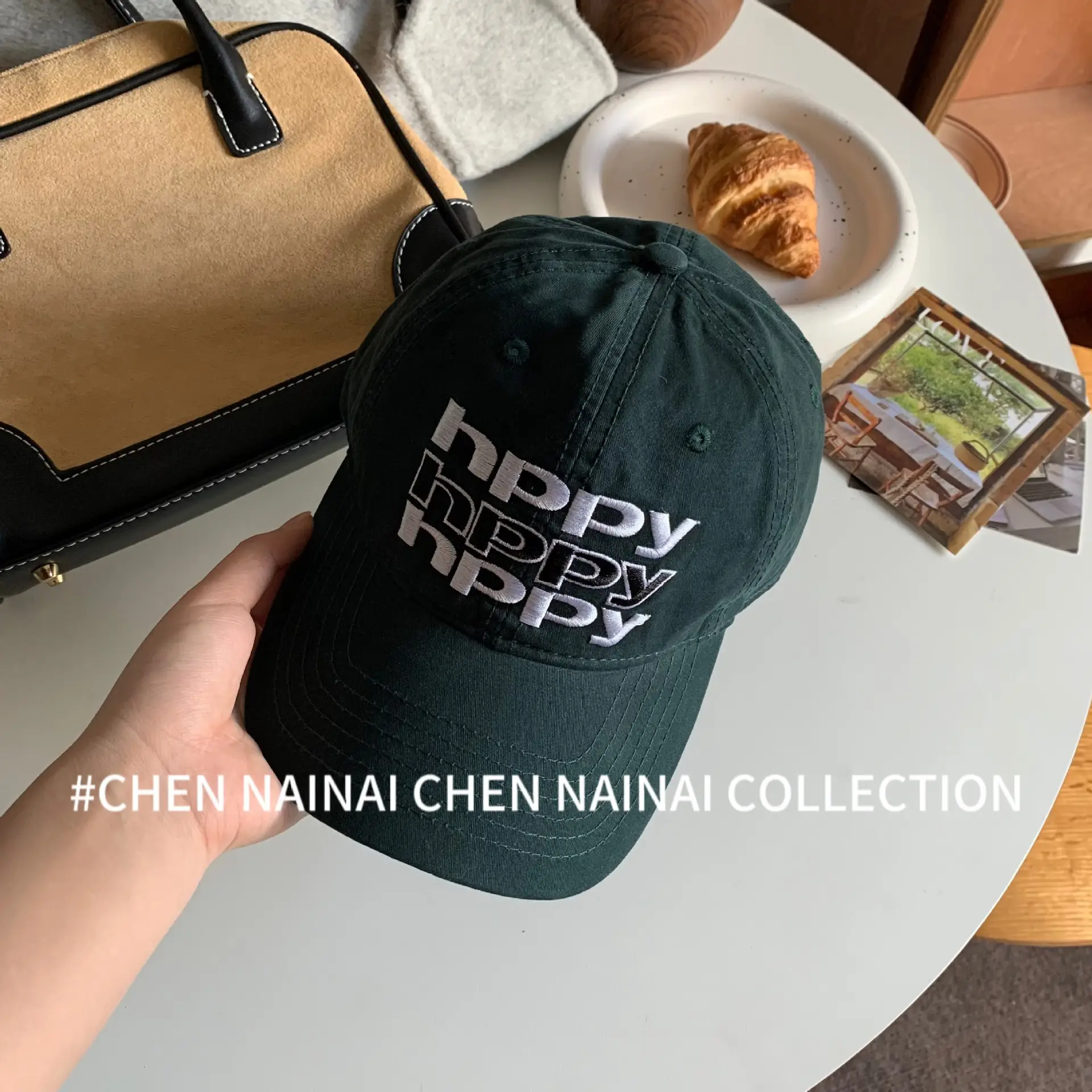 Women Retro Letter Cap Wide Brim Baseball Cap - Image 6