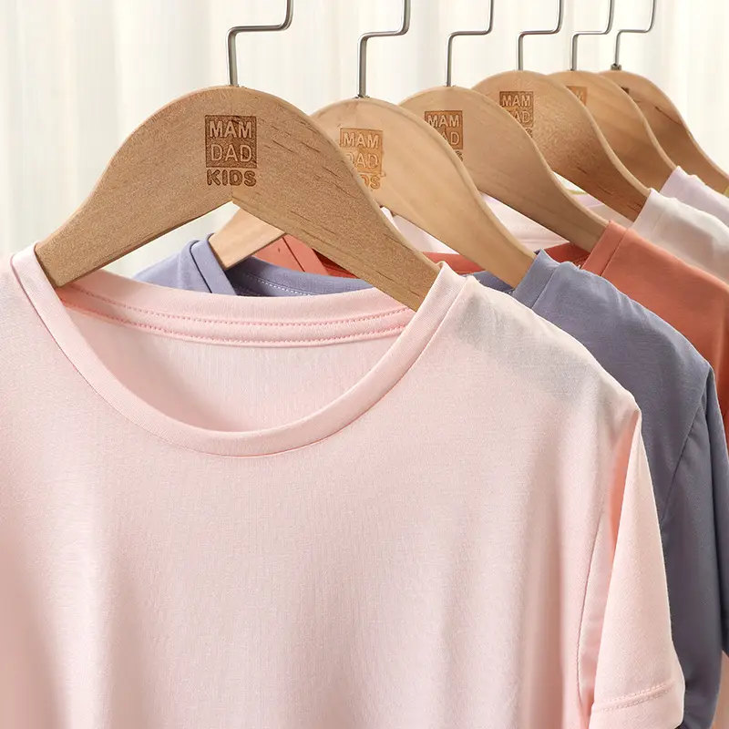 Children's White Thin Summer T-Shirt Half Sleeve