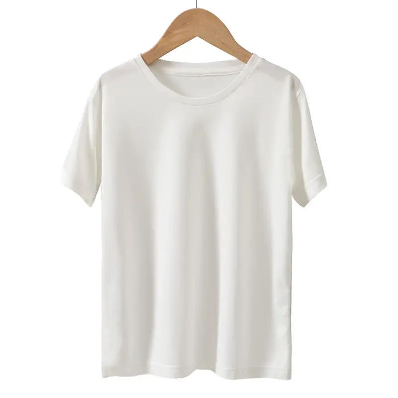 Children's White Thin Summer T-Shirt Half Sleeve