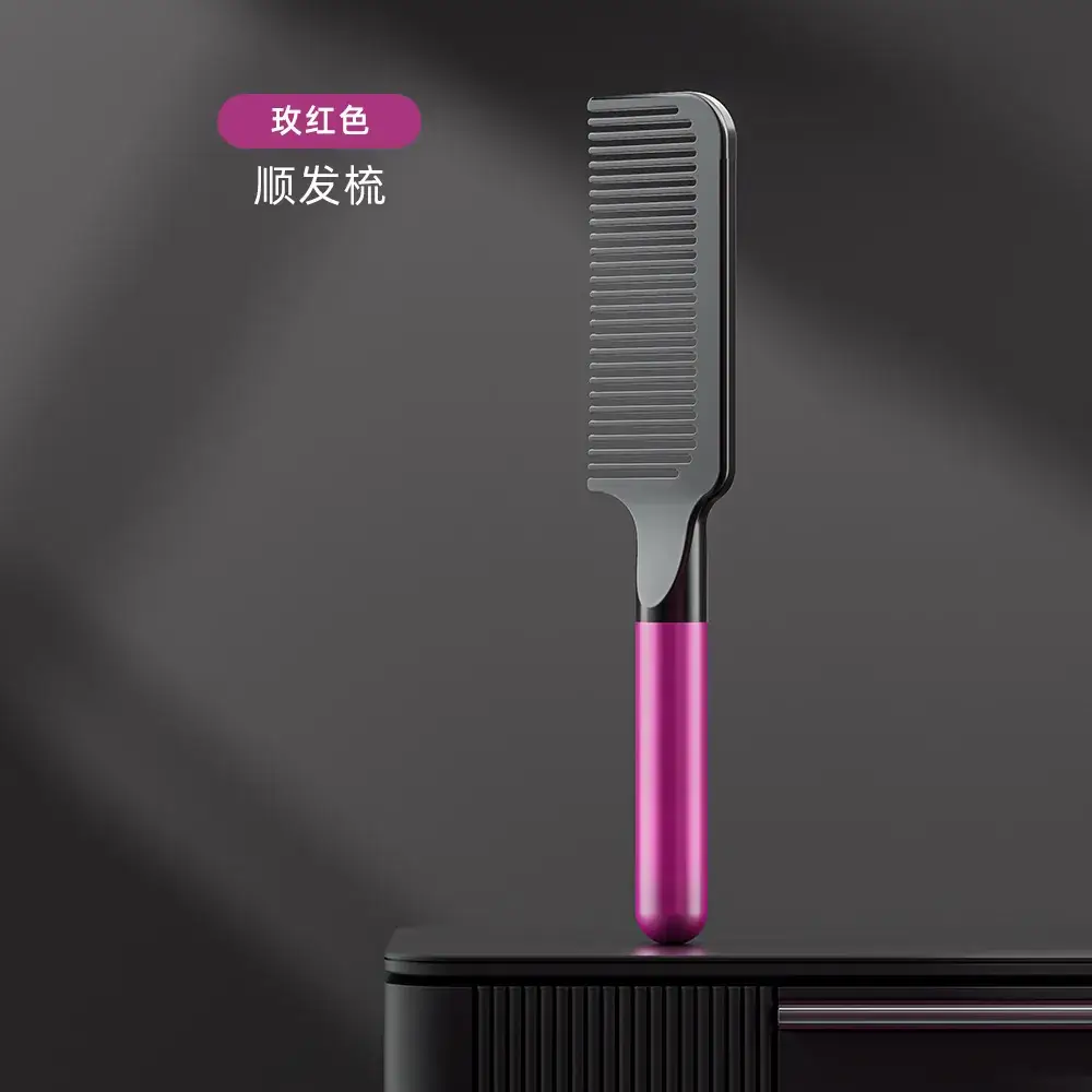 Men Women Hair Straightener Comb Red Handle - Image 2