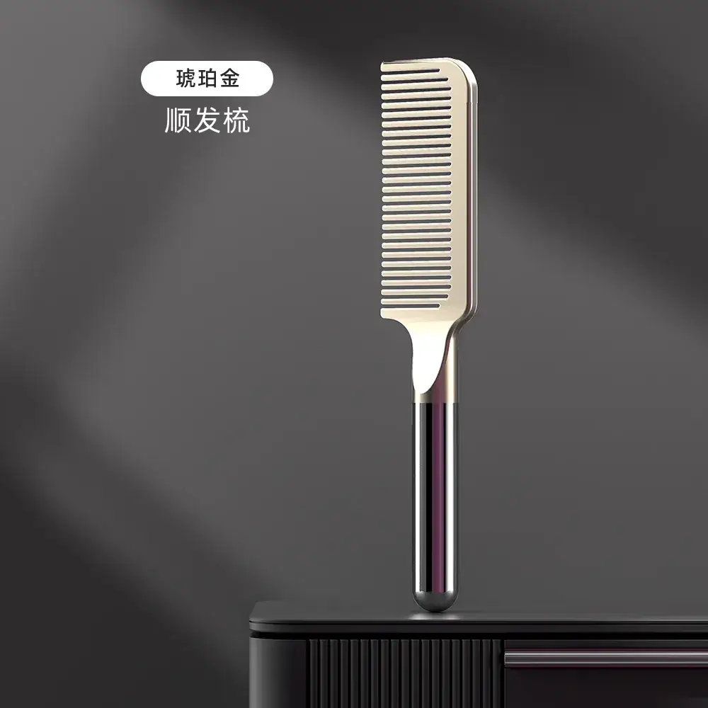 Men Women Hair Straightener Comb Red Handle - Image 5