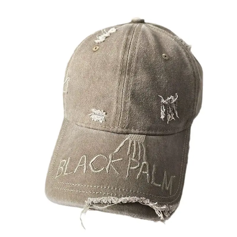 Women Distressed Pink Baseball Cap Cap - Image 11