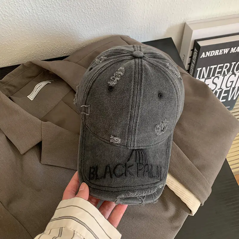 Women Distressed Pink Baseball Cap Cap - Image 4
