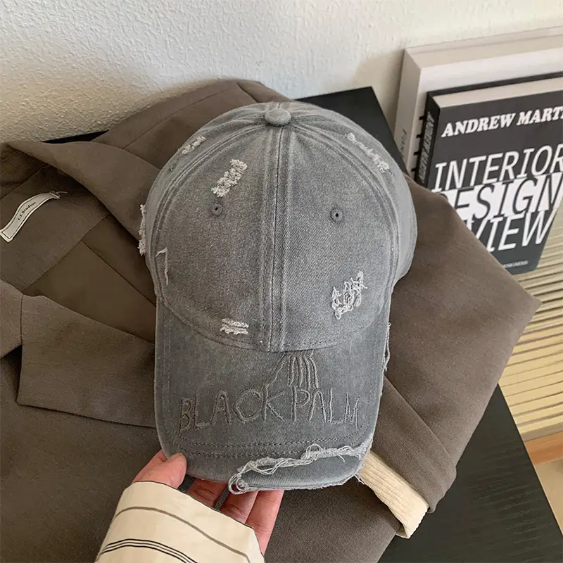 Women Distressed Pink Baseball Cap Cap - Image 5