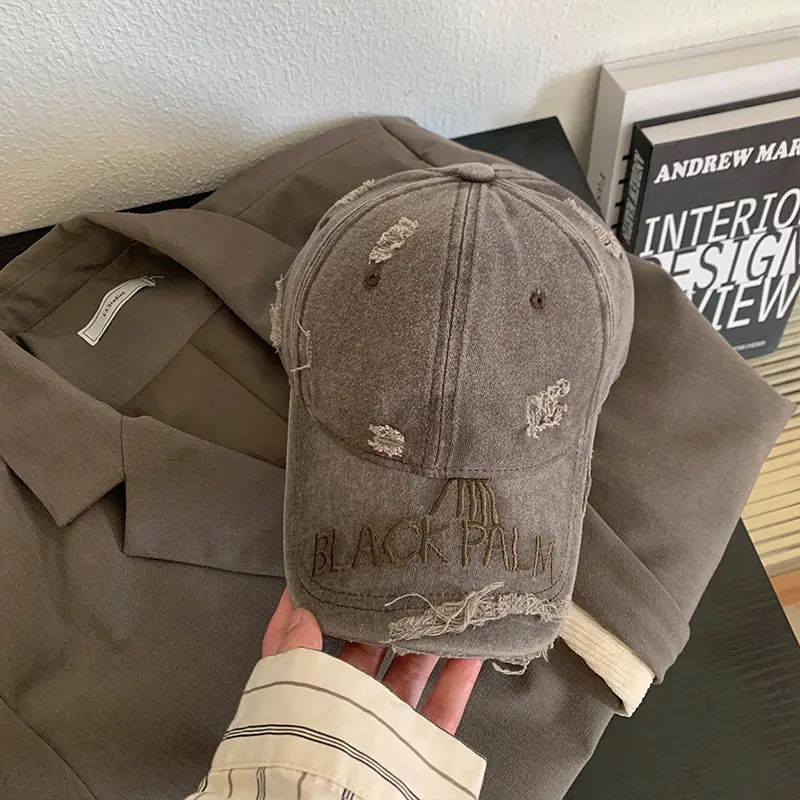 Women Distressed Pink Baseball Cap Cap - Image 6