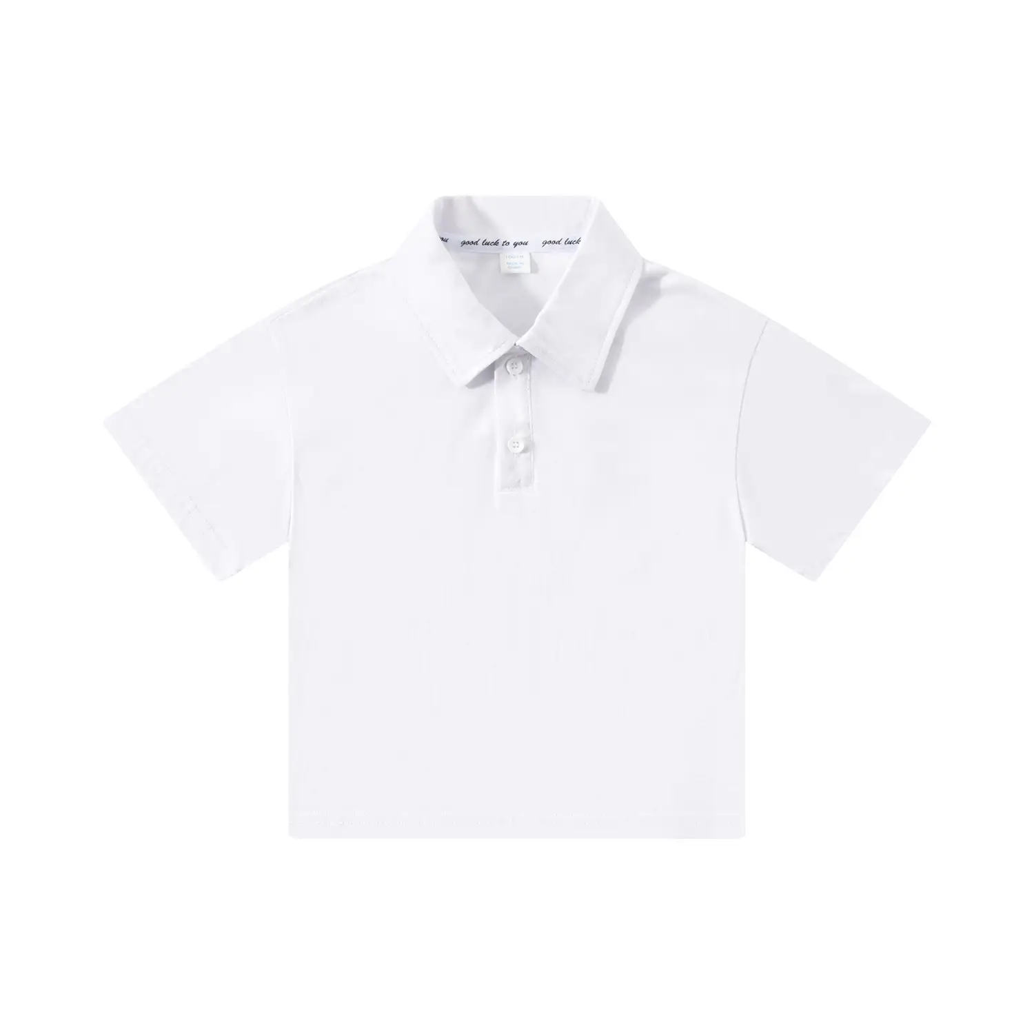 Boys Girls Kids Polo T-Shirt Large Green Cotton - Image 3